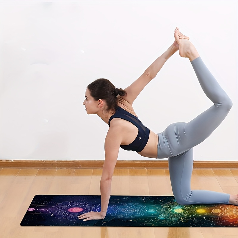 1pc colorful floral print non slip yoga fitness mat extra Temu