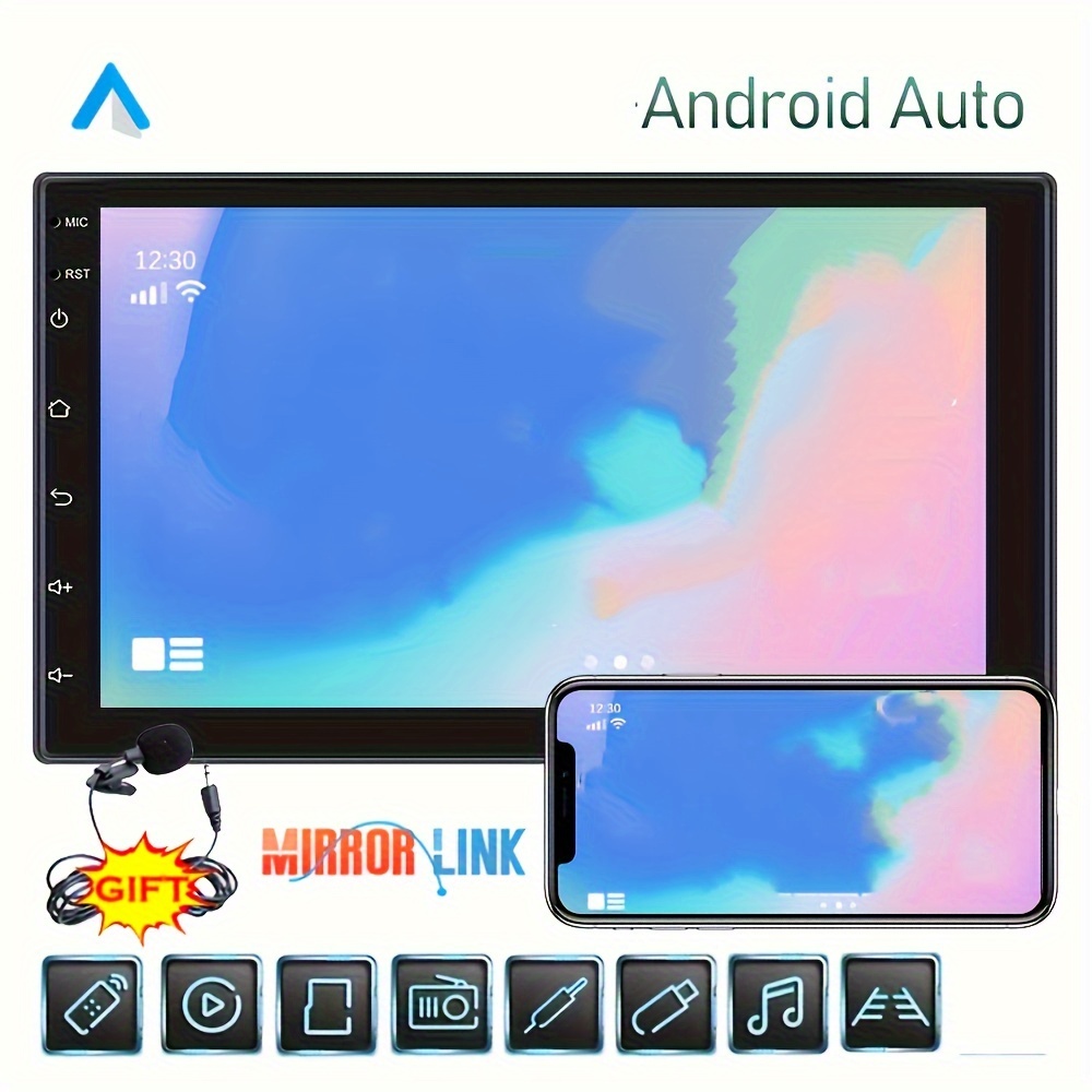 Radio Coche Doble Din Carplay/android Auto/mirror Link - Temu