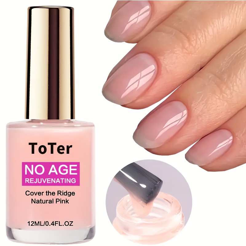 TEMU 1-5pcs Natural Pink Nail Enhancer, Decorate Natural Nails, Natural Jelly Color - Alcohol-free Natural Pink Jelly Color, 0.41oz For Nail Care,