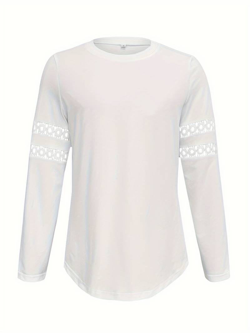 T-shirt Femme Manches Courtes - Coupe Ample, Col Rond, Matière élastique, Basique Uni Pour L'été Et Le Quotidien