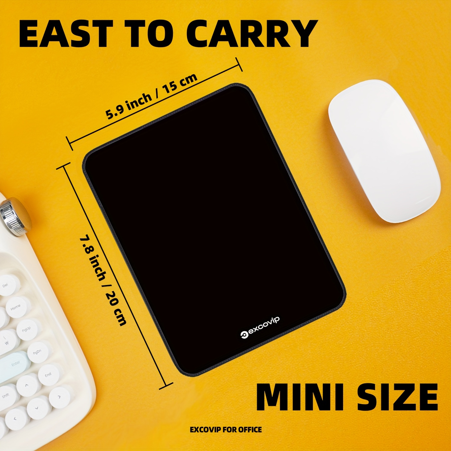 Mini Mouse Pad, Soft Comfortable Office Study Gaming Mouse Pad Small Size Non-slip Edge Locked Rubber Mat Size: 15 X 20 Cm / 5.9 X 7.8 Inches