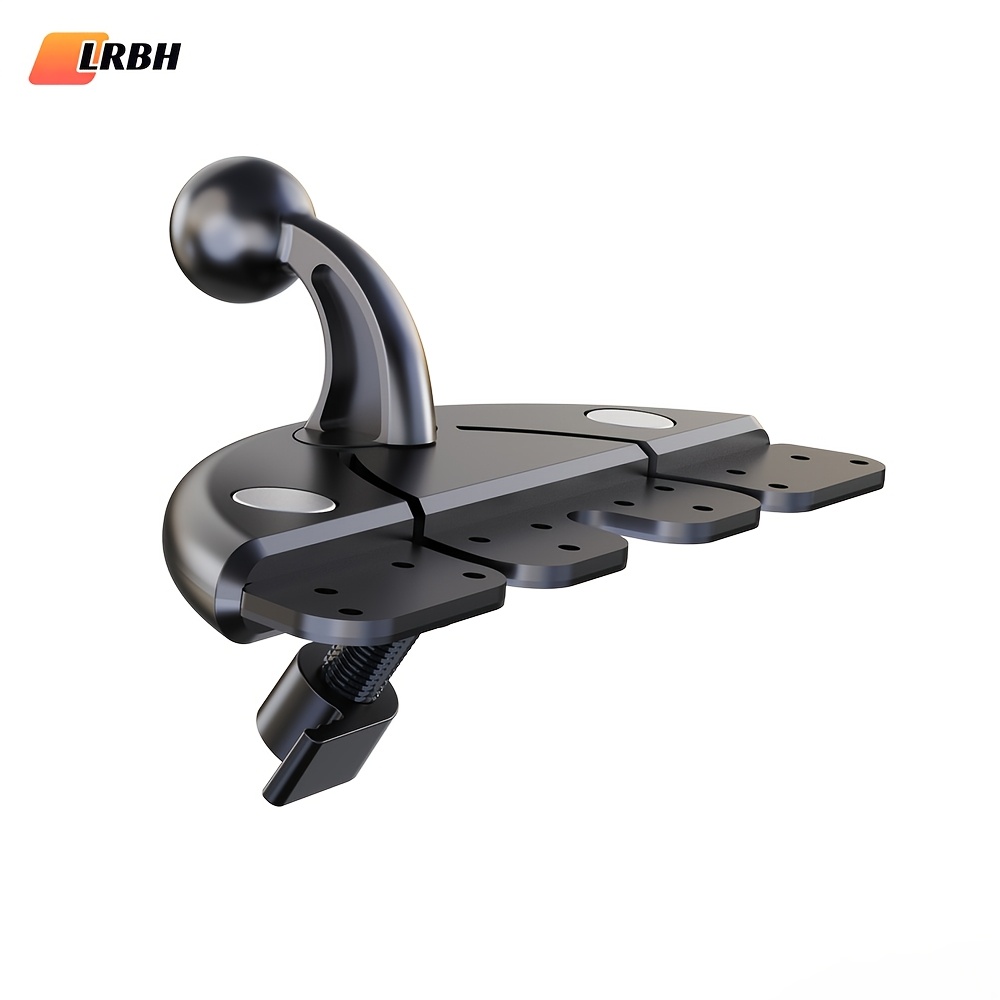 TEMU LRBH Reemplazo CD Player Soporte para Teléfono Base Soporte para Teléfono de Coche, Ranura CD con Junta Esférica de 17.2 mm para Soporte de