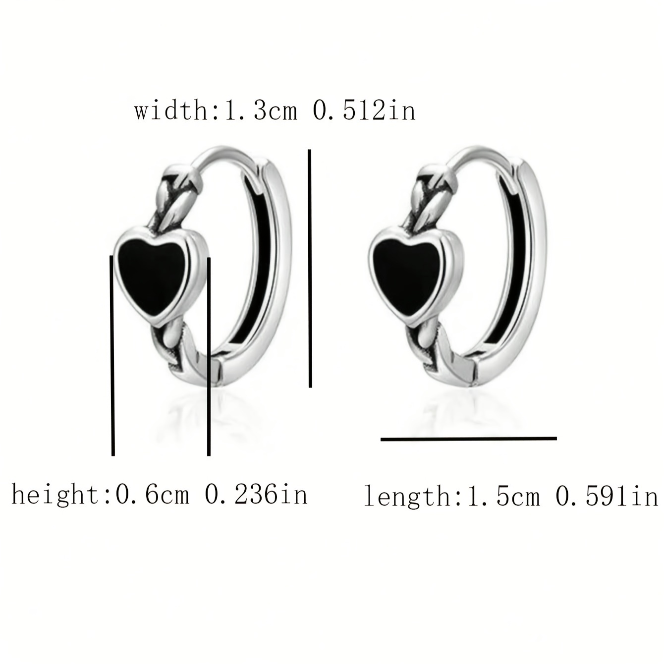 Women's Heart-Shaped Ear Clips — Easy Hoop Earrings