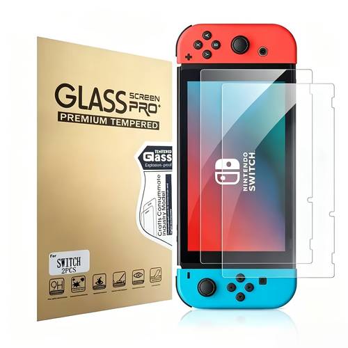 2pcs tempered glass screen protector compatible with switch switch oled switch lite switch 2 9h hardness scratch resistant anti fingerprint screen film game console screen accessories