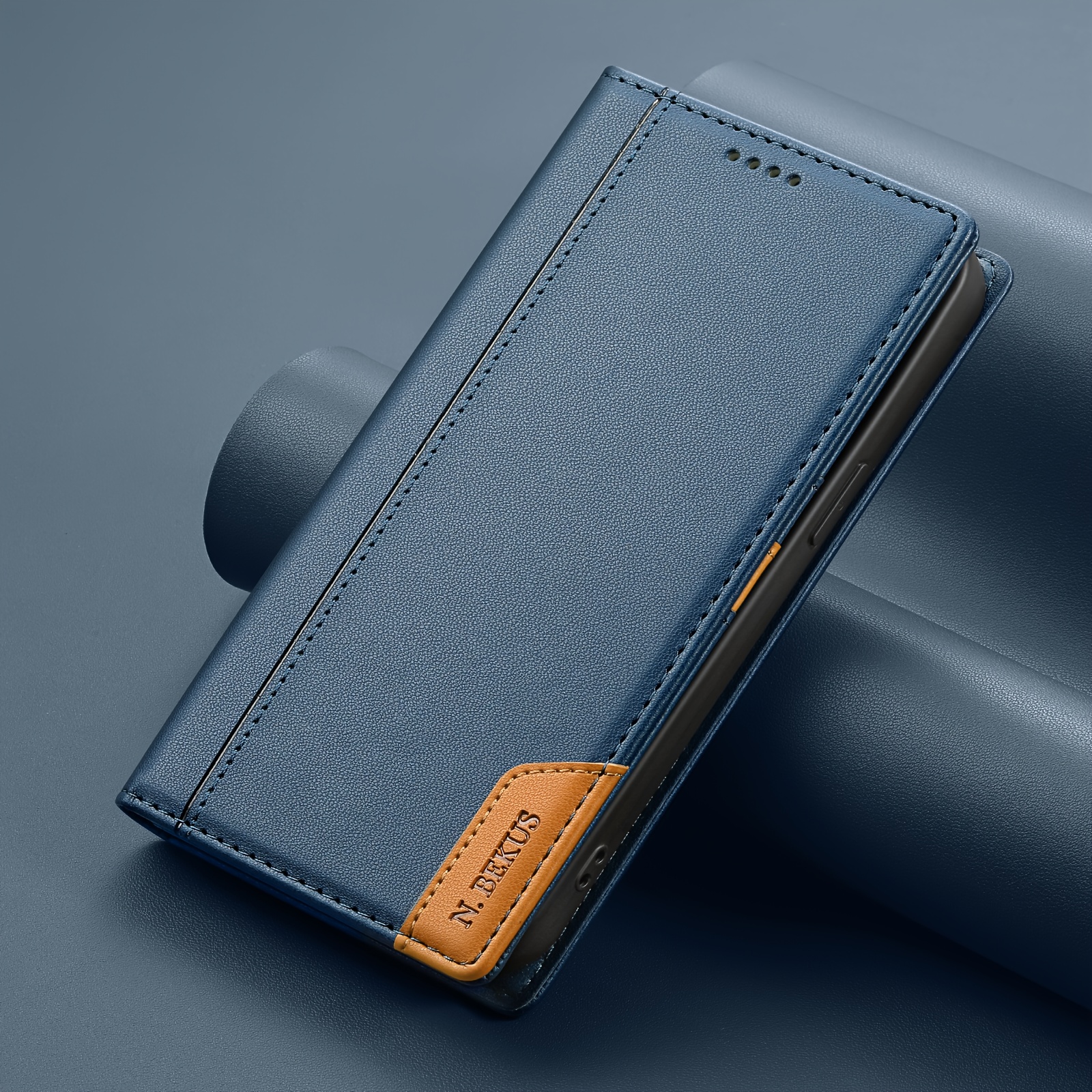 TEMU Phone Case: Spliced Magnetic Suitcase-style Wallet Case With Card Holder Slots And Stand, Cute Synthetic Leather Phone Case, Suitable For Iphone