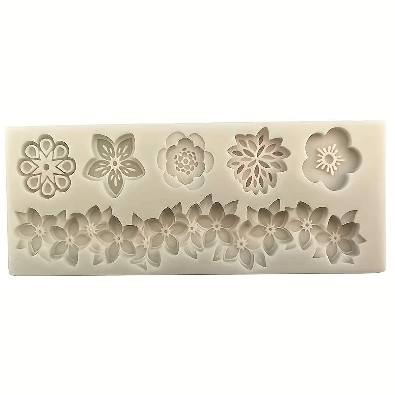A Of Fondant Silicone Mold Diy Cake Flower Bunch Mould