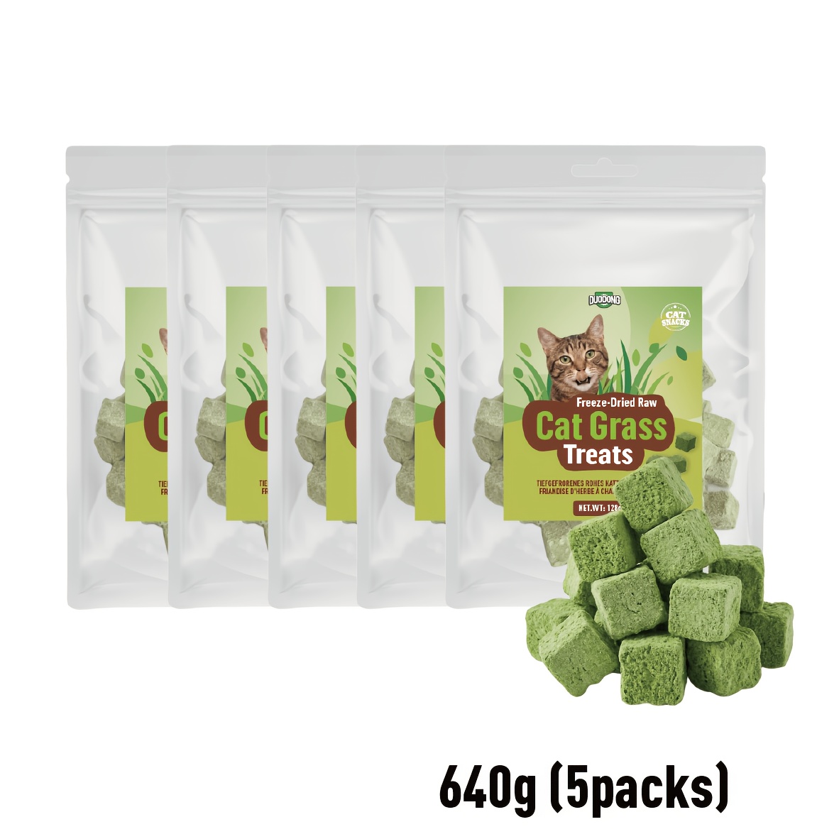 Freeze-dried Cat Grass Treats For Cats, Cat Grass Teething Stick Snacks For Cats, Hairball And