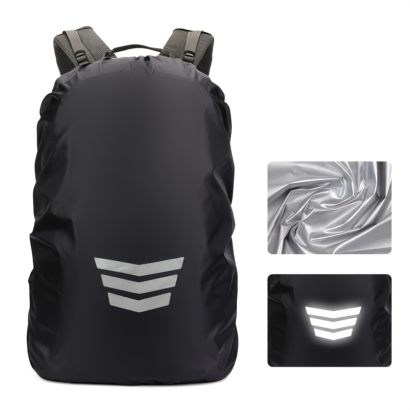 TEMU Copertura per riflettente qualit� a , , adatta per zaini da 15-40L per escursionismo, campeggio, viaggio, con striscia riflettente, per ciclismo
