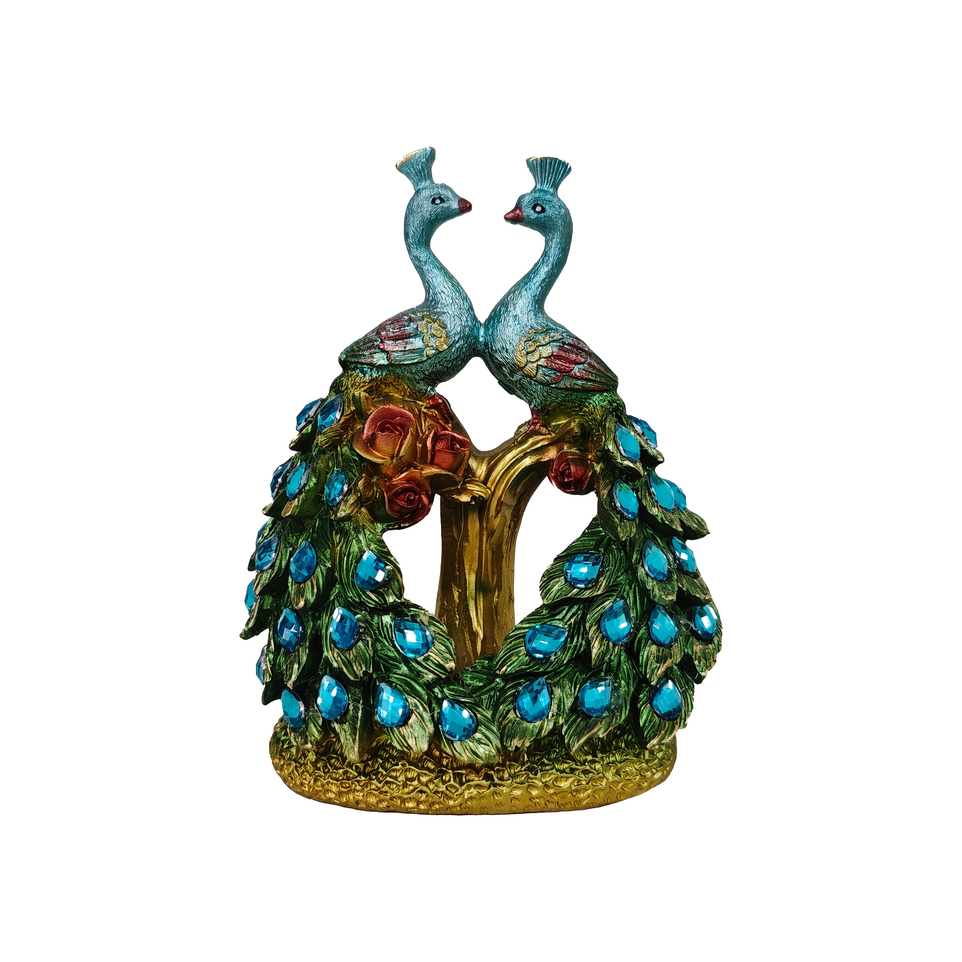 Image of 1pc Collectible Resin For Peacock Statue, An Accent, Festive Decoration, And Perfect Gift For Peacock Lovers. , Lawn, Mantel, Living Room, Office, Or Desktop With This Exquisite