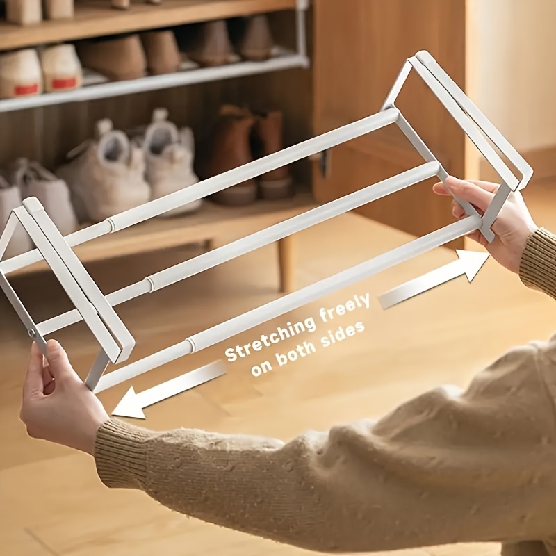 Organizzatore Scarpiera A Doppio Piano - 10 Pezzi, Regolabile In Altezza, Nero, Per Risparmiare Spazio