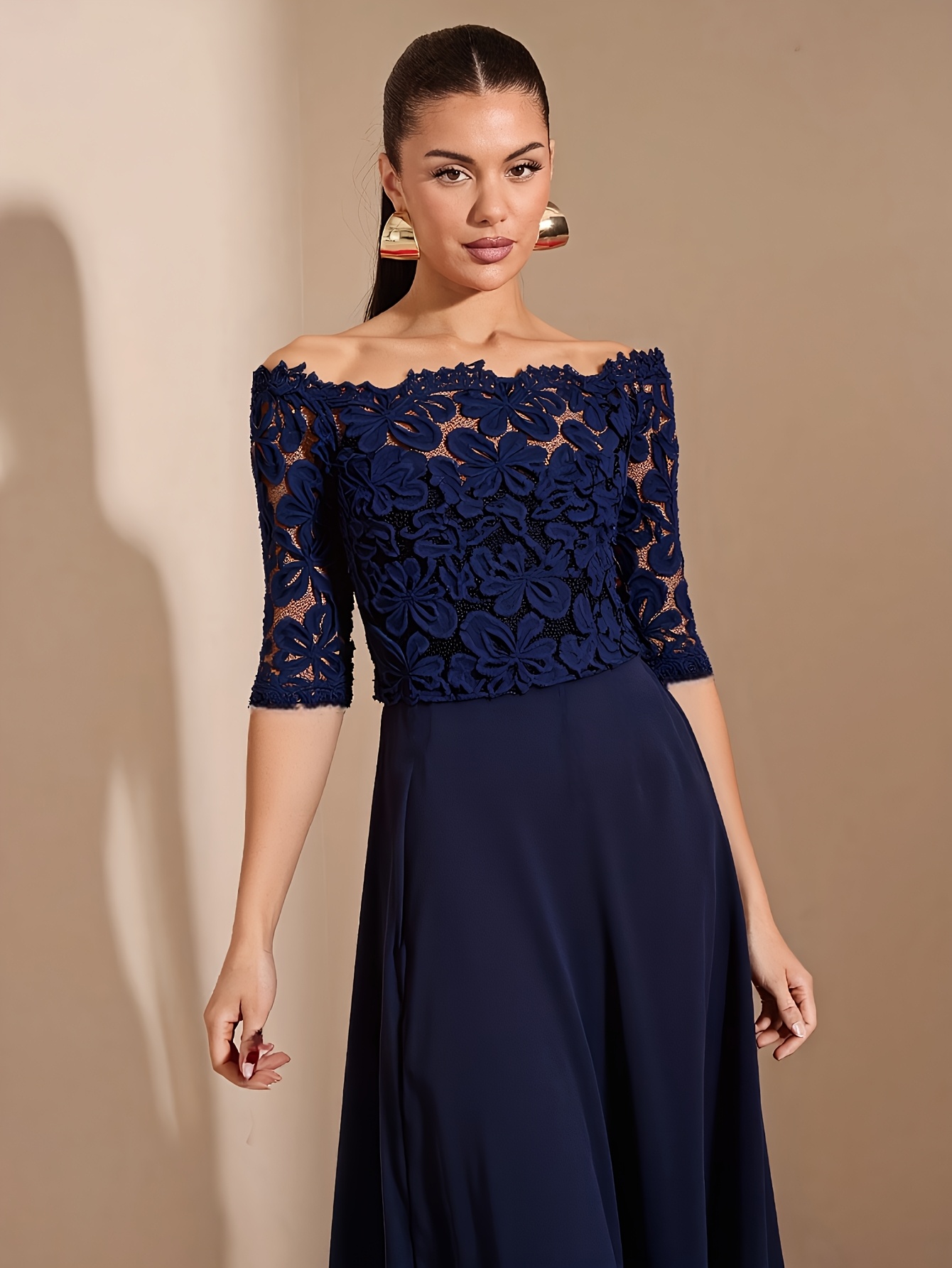 packable formal dress Donna Karan Women's The Modern Travel Midi Fit And Flare Dress in Black main image 1