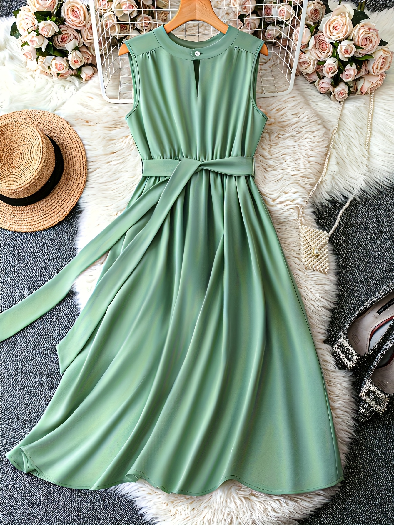 green dress sold on Temu United States