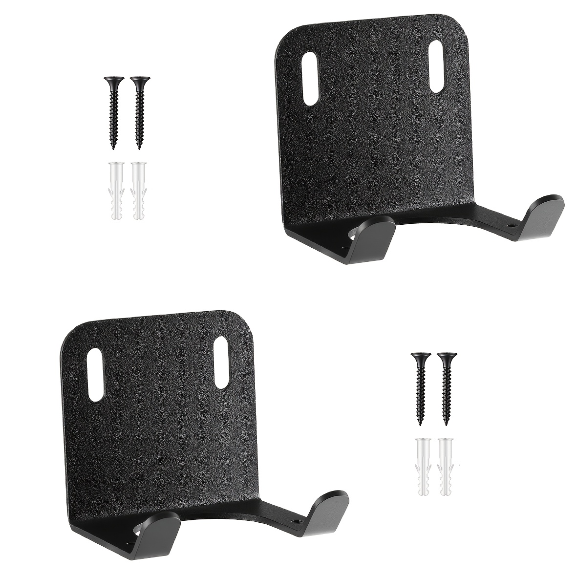 TEMU 2pcs Heavy Duty Wall Mount Hooks For Garden, Garage & Yard Tools - Storage Hanger For Lawn Mower, Trimmer, Blower, Vacuum & Coffee Portafilter, Metal Organizer Rack