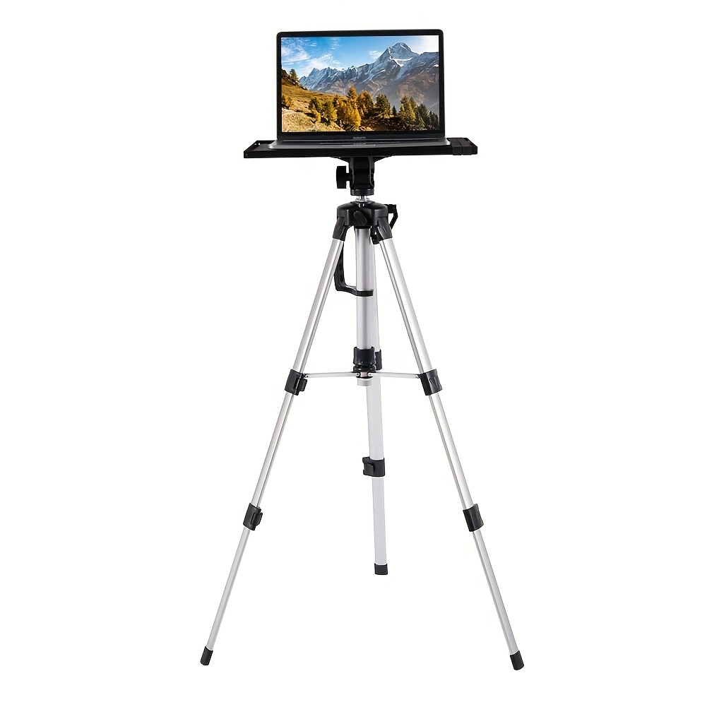 E-shop Projektorständer, faltbares Stativ Laptop-Stativ Projektorenstativ höhenverstellbar 49 bis 110 cm, Tripod für , Stativeinsatz für Outdoor-Kino,