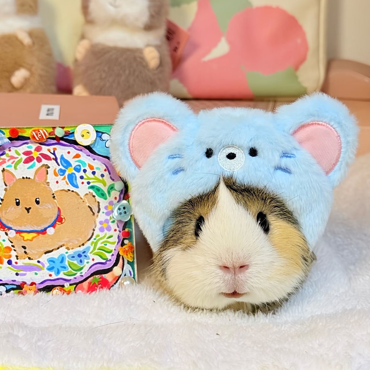 1pc, Cartoon Headgear, Suitable for Guinea Pigs, Dutch Pigs, Small Rabbits, Small Pets, Choose According to Size, Winter Warm, Cute for Photos - Image 5