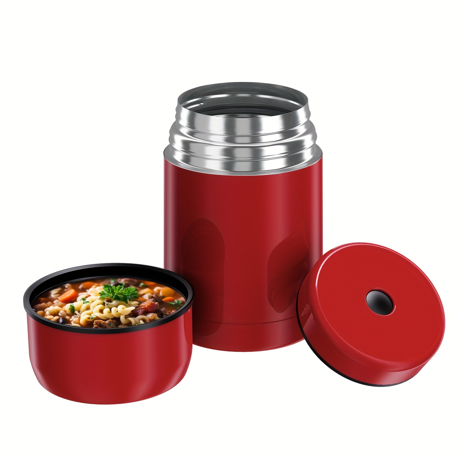 

Vacuum Insulated Stainless Steel Lunch Food Containers 27oz, Wide Mouth Soup For Hot Food, Leak Proof Food Jar For School Office Travel