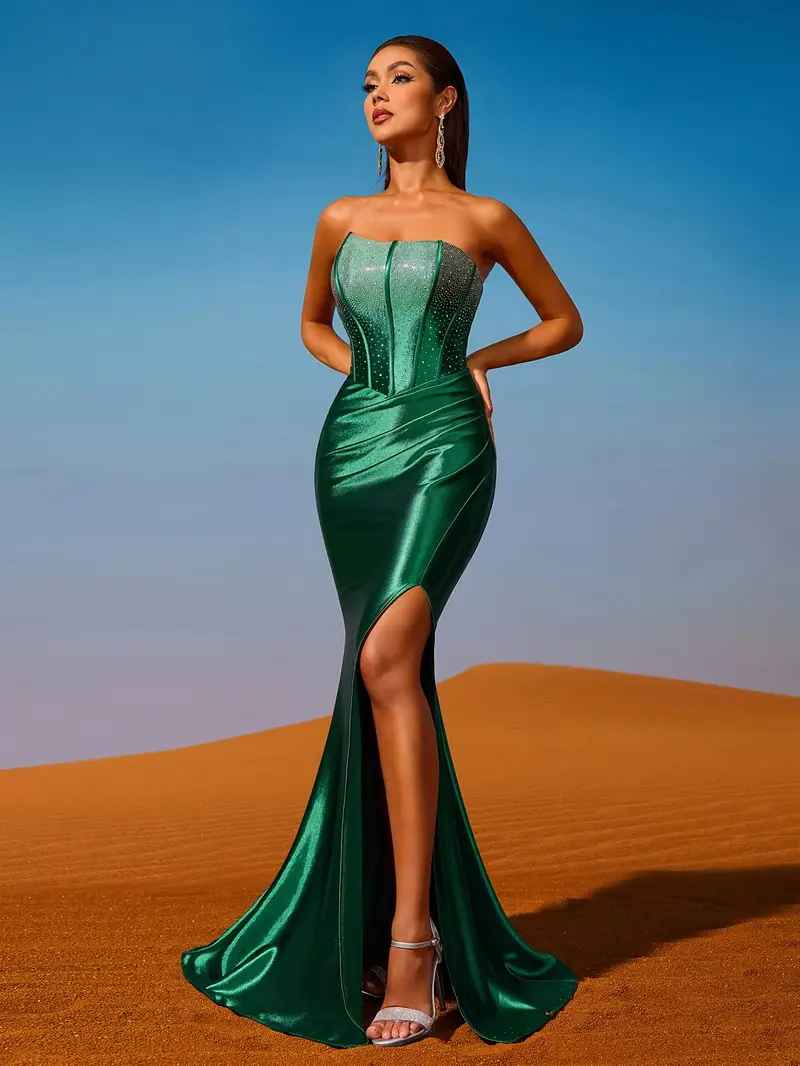 tops dark green irregular bandeau sequin ruched - Temu tops dark green irregular bandeau sequin ruched - Temu