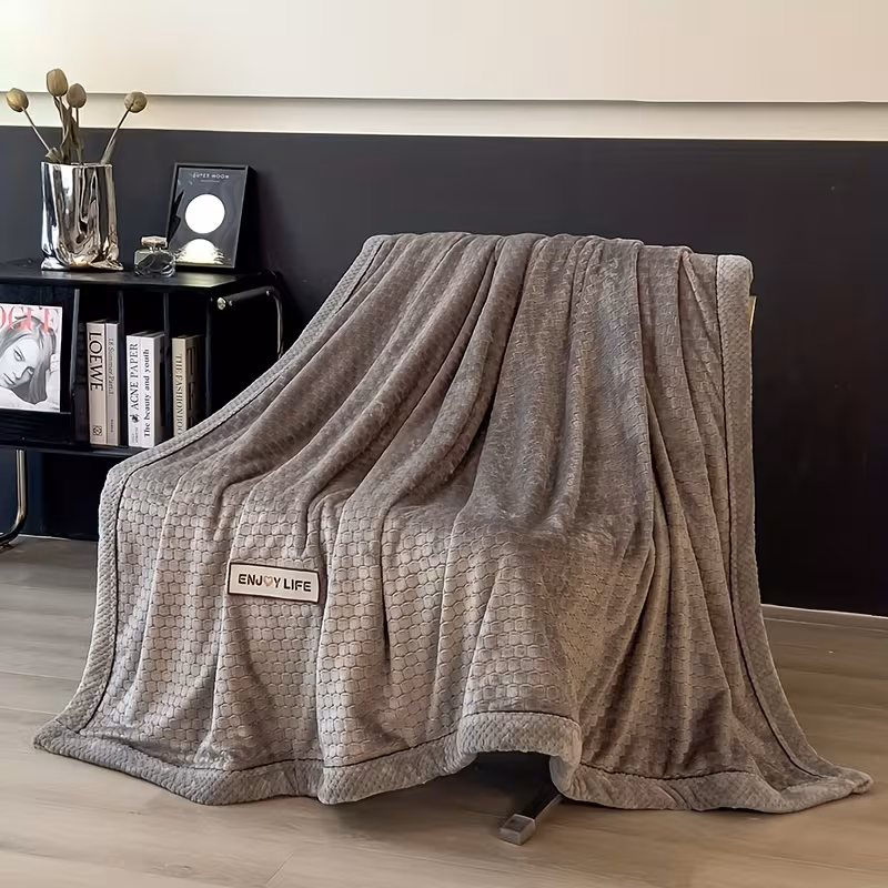 1pc luxury milk velvet blanket ultra soft plush winter bedspread cozy throw with football pattern machine washable for bedroom living room Product details 1