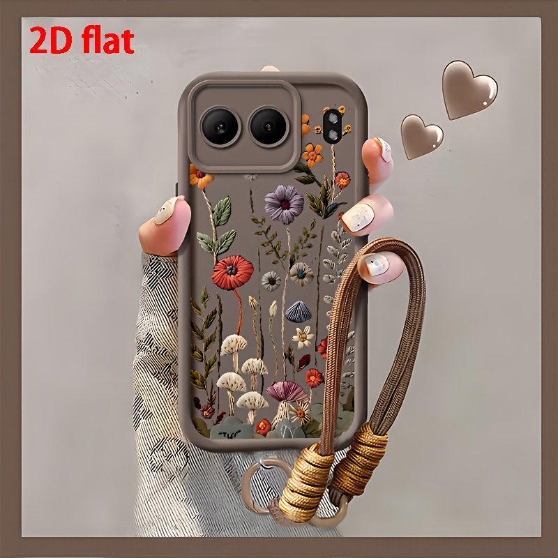 TEMU Phone Case: 2d Flat Phone Case Suitable For Oneplus Nord 4 5g Stylish Minimalist Retro Tpu Case Protective Phone Cover With Lanyard