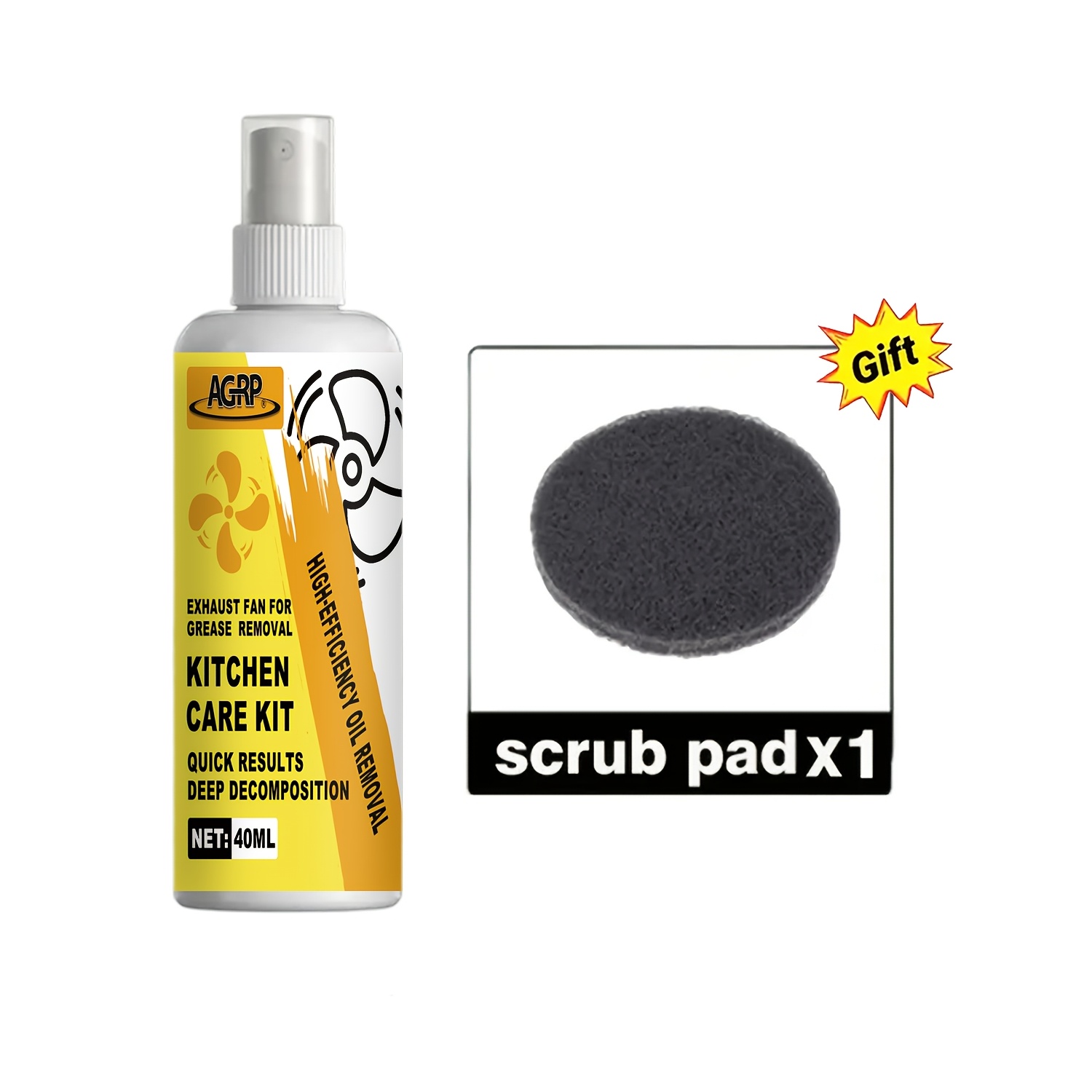 E-shop Professionelles Spray zur Aufbereitung von Küchenoberflächen | Beseitigt schnell Fett Kochrückstände, für Dunstabzugshauben, Grills, Herdplatten