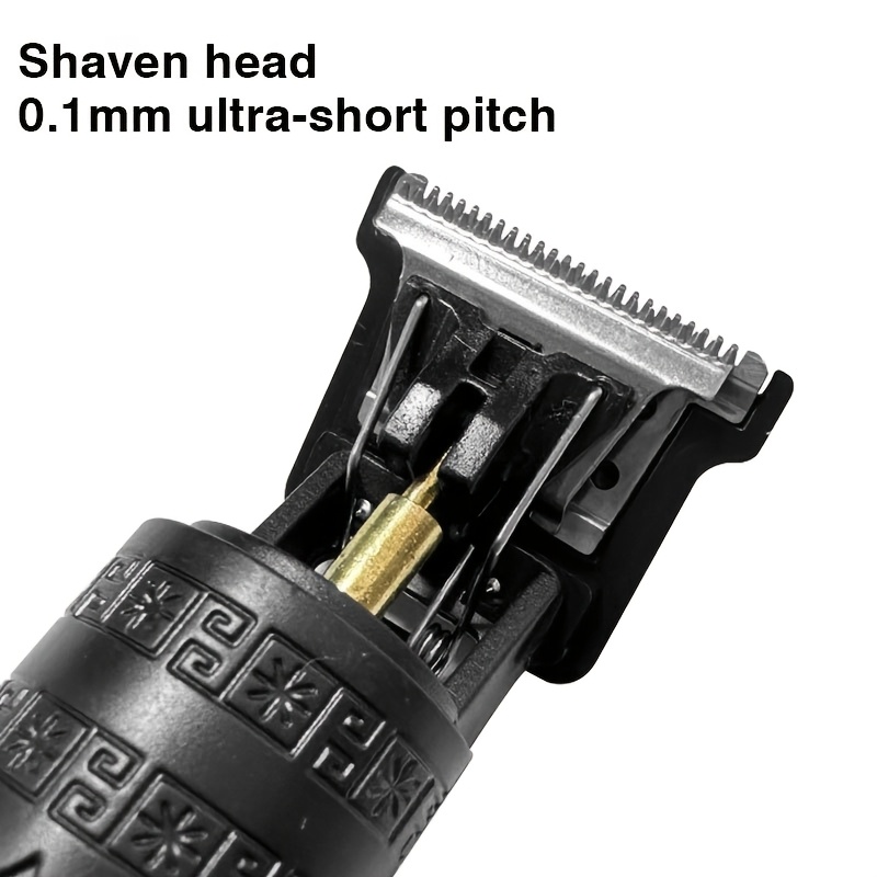 Retro Carved Electric Hair Clipper, Body Hair Trimmer, Compact And Portable Design, Shaver with USB Charging Cable, Suitable for Travel.