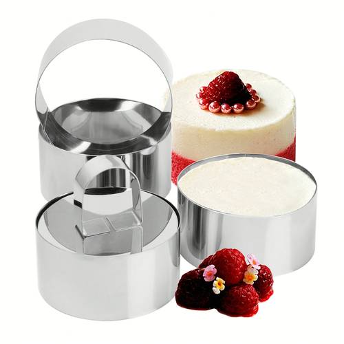 Round Cake Ring Mold, Stainless Steel Cookie Rings for Baking, Cake Ring Mold for Dessert