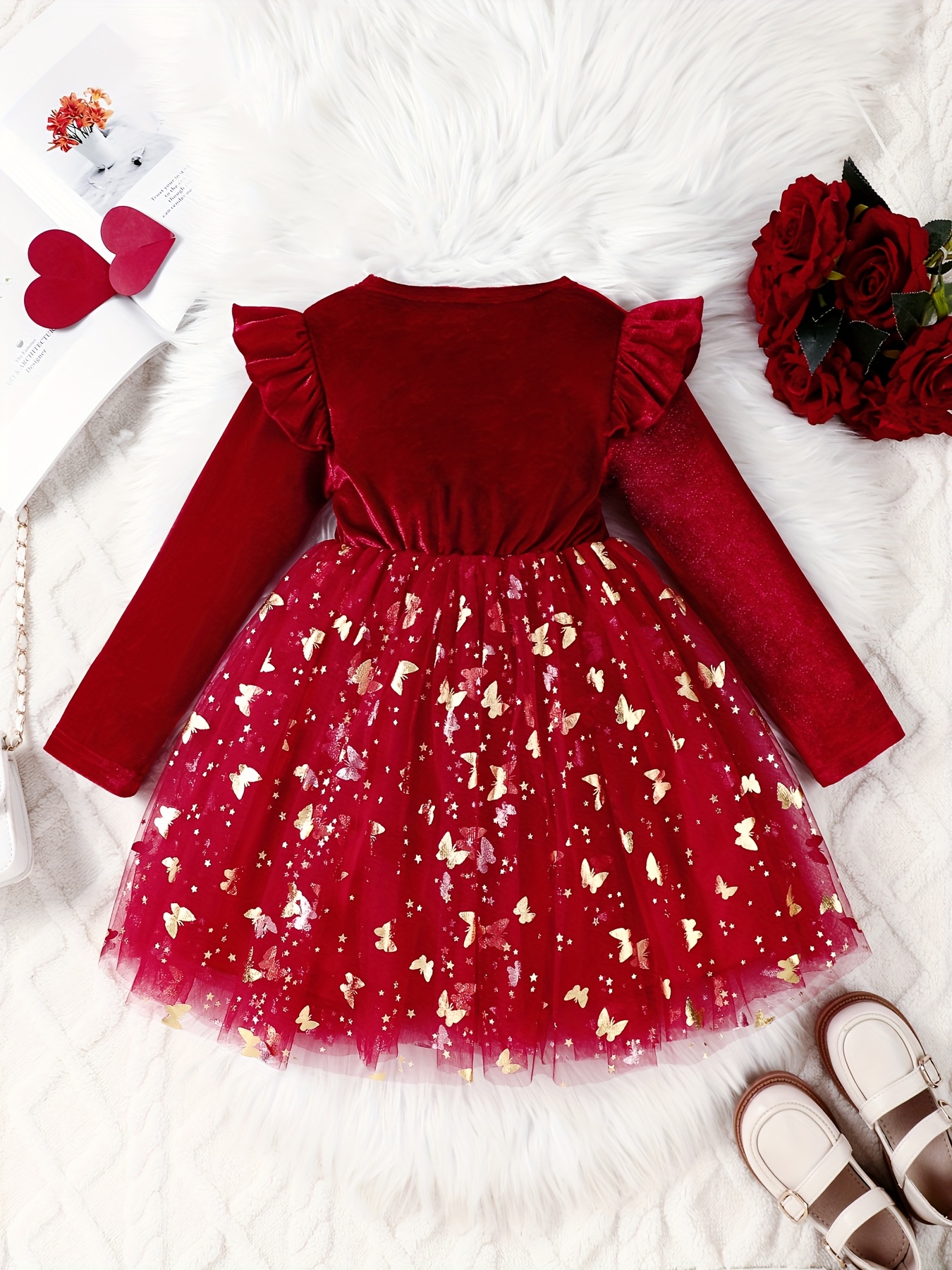 open lace back dress Rhea Red Sequin Mesh Mini Dress - US 10