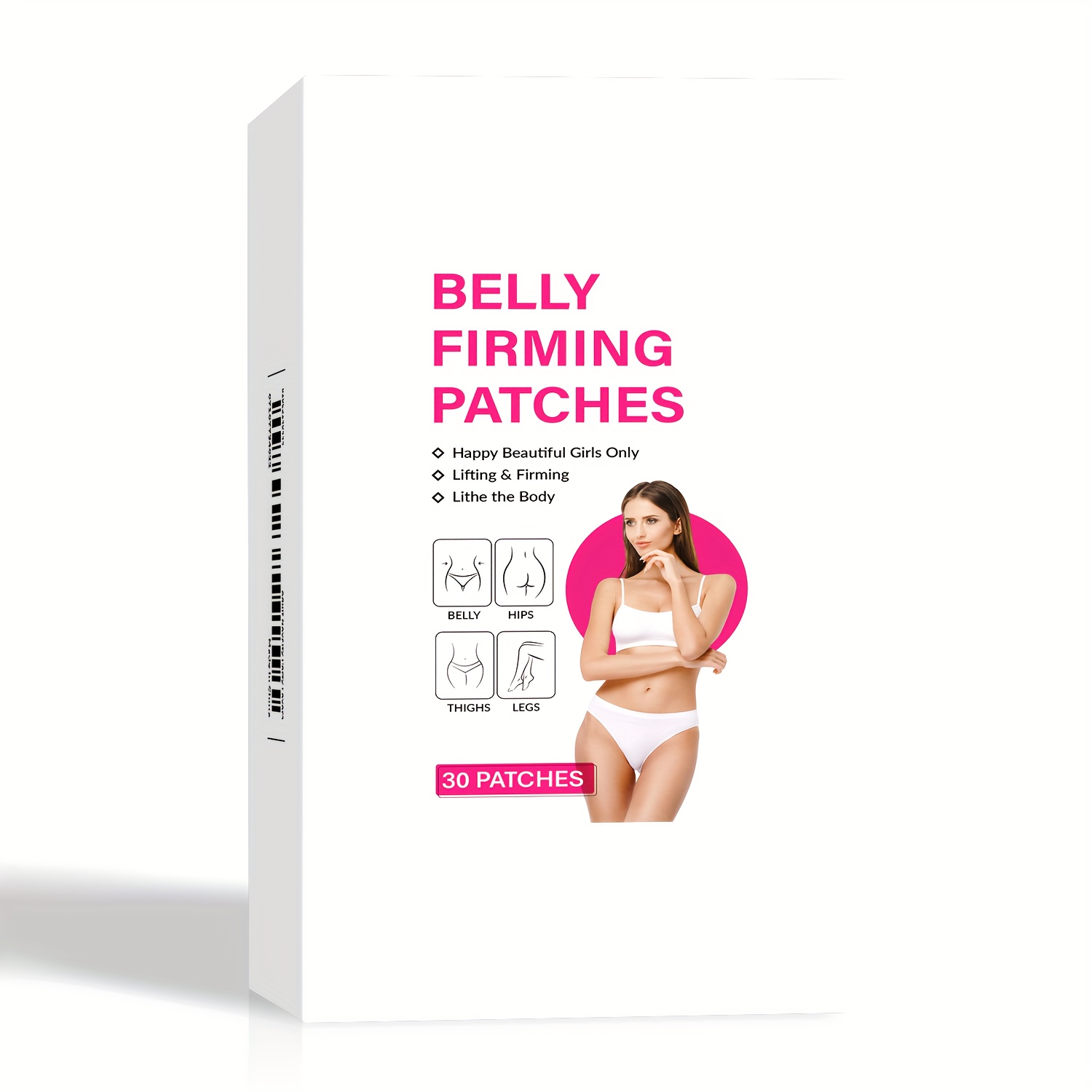 Quick Absorbing Belly Patches - Natural Plant Extracts & Vitamin E, Hypoallergenic & Fragrance-Free for All Light Beige Types, Target Belly, Waist, Arms, Legs - Men & Women, Gym, Workouts, Sleep, Outdoor Activities
