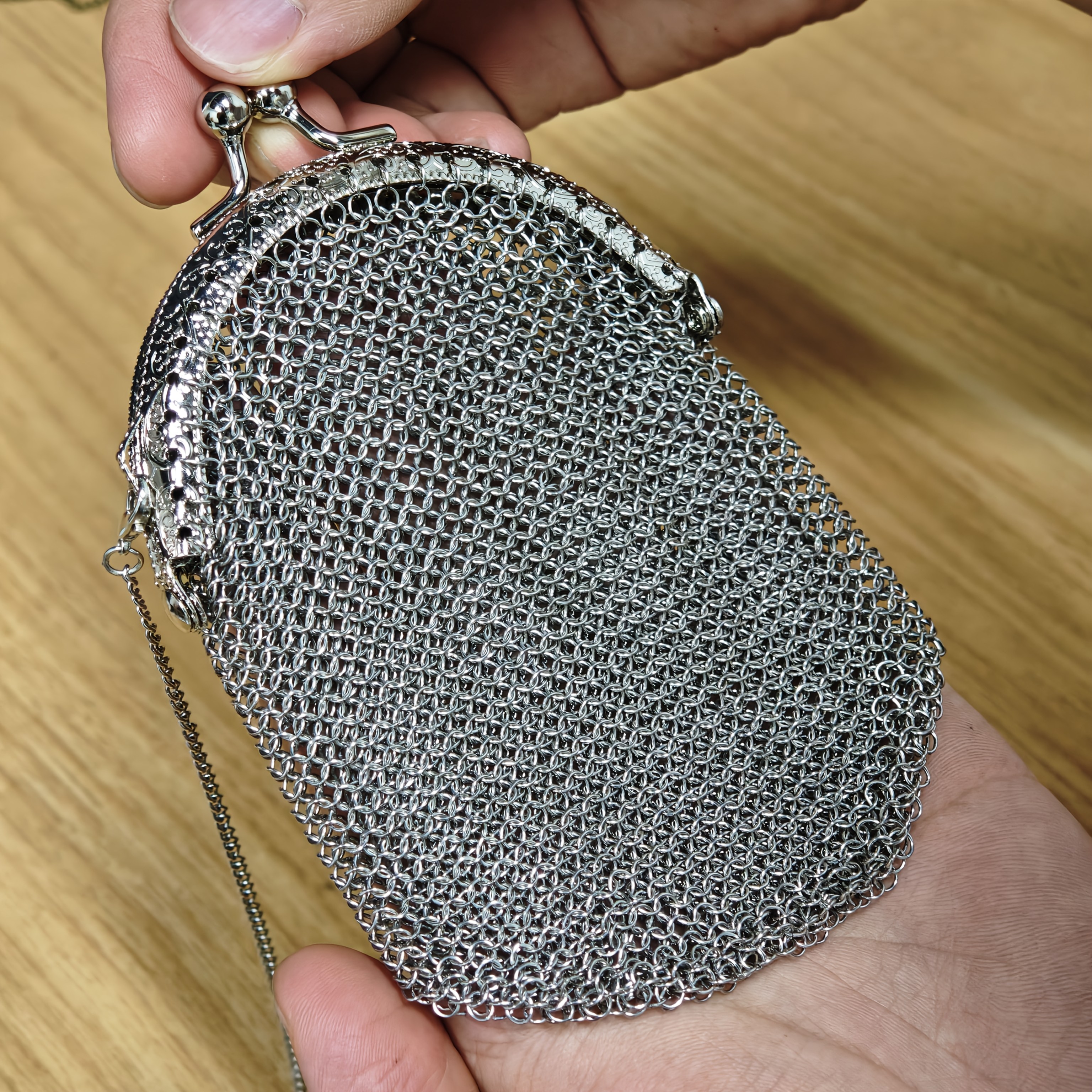 1pc handmade 1920s english coin purse victorian sterling silvery