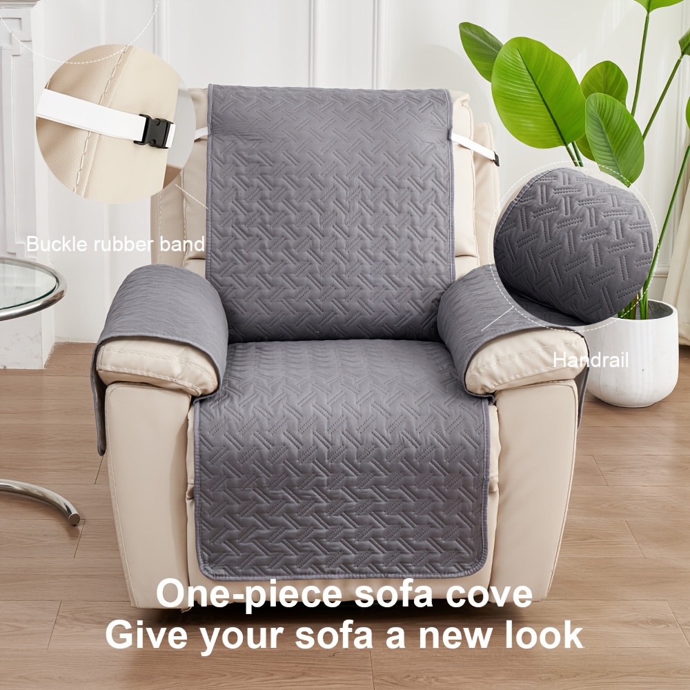 TEMU 1pc Modern Single Sofa Cushion Cover With Elastic Closure - -piece Slipcover Suitable For Use, Anti-slip & Cat Scratch Resistant, Machine