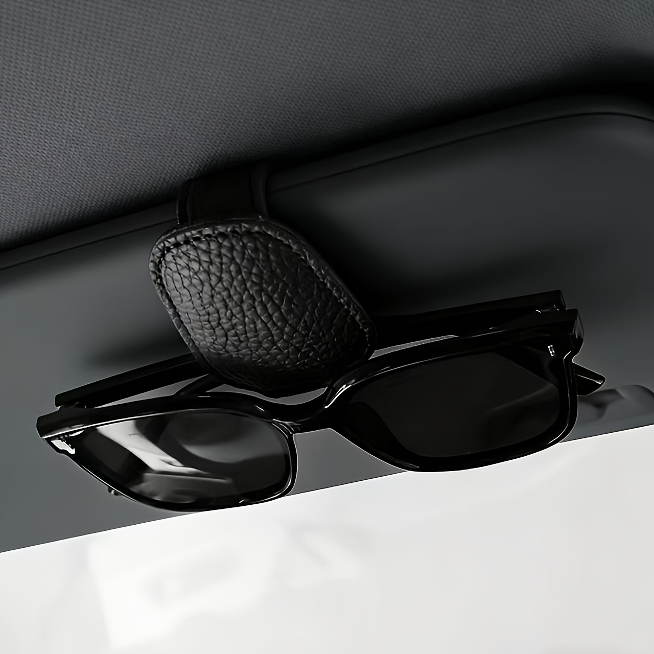 1pc Car Eyeglass Clip Suitable For Sun Visors, Non-blocking View -access Eyeglass Holder, Fashion Glasses Storage Organizer For Dashboard, Visor Mount, Car For &