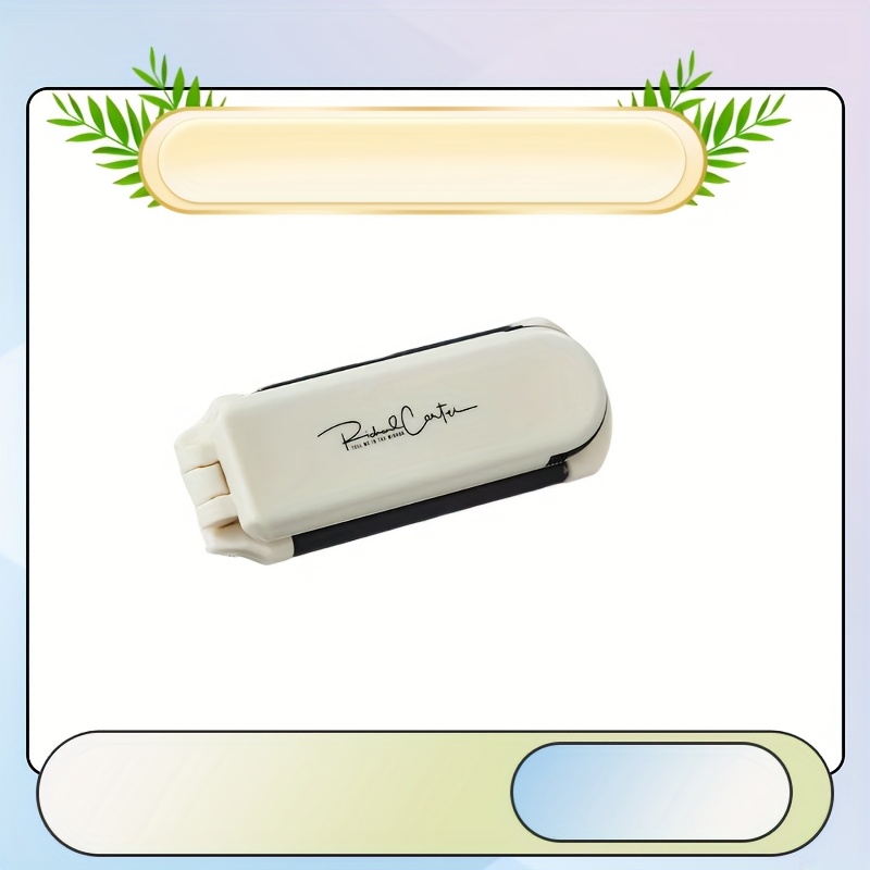 TEMU 1pc Portable Folding Hair Brush With Mirror - Anti-static, Hair Cleaning Brush For Curly, Wet And Dry Hair, Ladies' Special Comb And Mirror Integrated Folding Small Comb For Smooth Hair Cartoon.