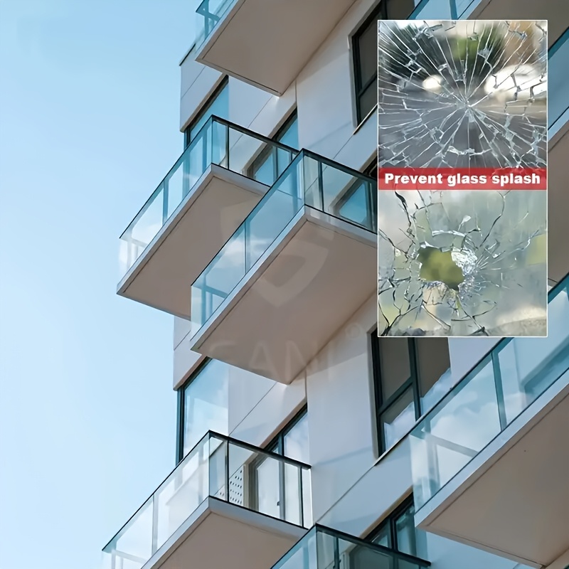 TEMU Replace Pet Window Anti-theft Film, 4mil Thickness, And Paste Installation - Anti-shatter Glass Protective Film, Anti-shatter Safety Layer For