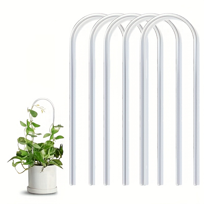 5 Stk. U-frmiger Acryl-Pflanzen-Klettergerst, transparente unsichtbare  Sttze, langlebige Topfsttze, ideal fr Zimmer-Ranken Gartenpflanzen zum  Klettern