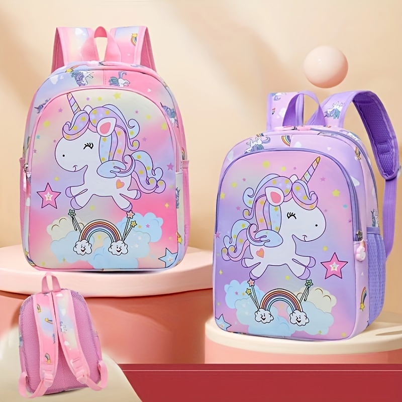 

Children's Fantasy Princess Backpack With Side Net Pocket For Bottle Umbrella, Men's And Women's Schoolbags For College & Library