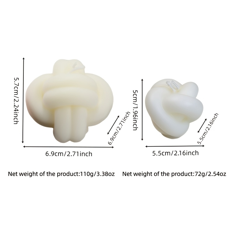 Minimalist Knot-Shaped Scented Candle Set, Three-Dimensional Knot Texture Fragrance, Relaxing Style Decorative Ornament for Home/Photography Backdrops, Gentle Keepsake Gift for Housewarming/Birthday/Home Makeover, Atmospheric Decorative Candles