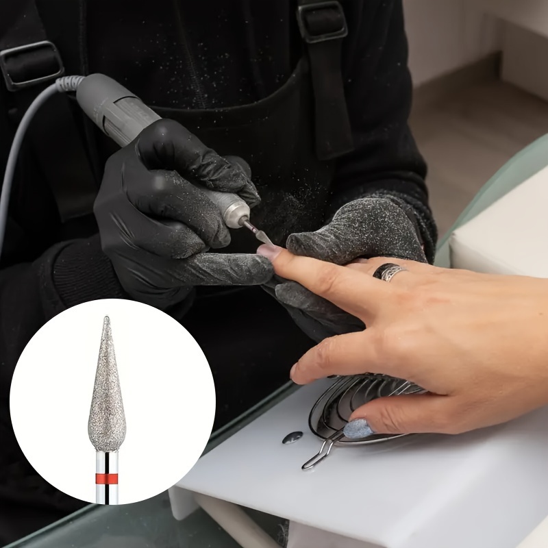 4pcs Drop Shape Carbide Cuticle Clean Burr Drill Bit Set