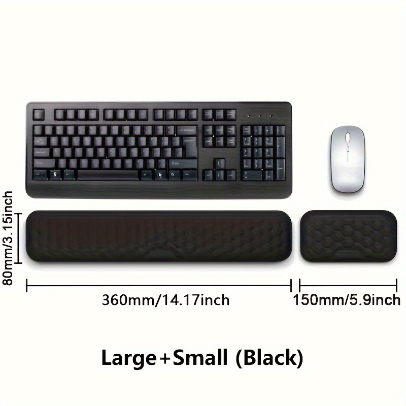 2pcs Computer Keyboard Wrist Ergonomic Memory Foam Wrist Rest, Massage Wrist, Comfortable Breathable