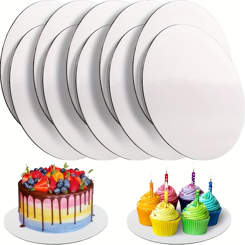 

10pcs, White Cake Board, White Cake Board Round, Food Grade Cardboard Cake Round Cake Base, Waterproof And Greaseproof Cake Board For Cake Diy, Dessert And Craft Display