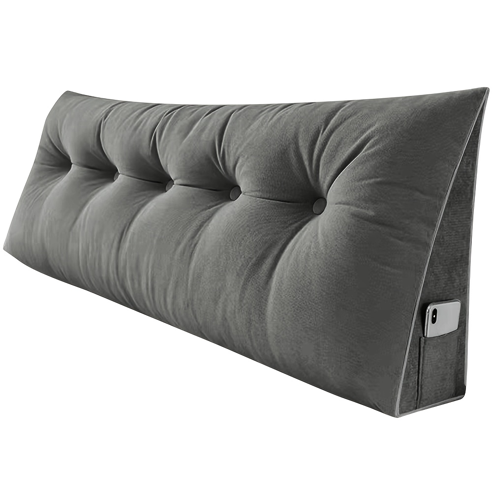 Bedside Cushion Measuring 160x50x20cm, Ideal For Reading, Suitable For Use In The Bedroom Or , In A Dark Gray Color