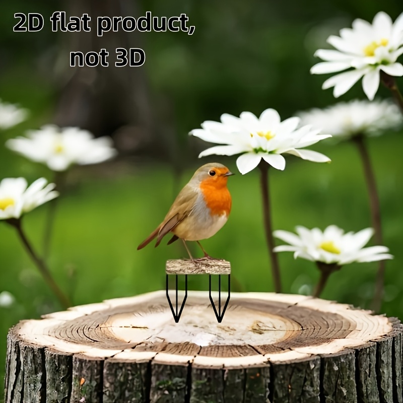 

Rustic Robin Bird 2d Outdoor Decorative Ornament, Plastic, Family Theme, Wedding Occasion, No Electricity Or Battery Needed, Ideal For Garden And Patio Decoration