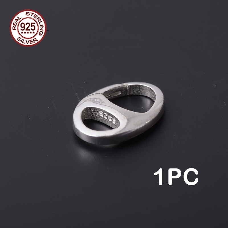 Image of 1pc S925 Sterling Silver Jewelry Clasps, Making Parts And Accessories For Bracelet Necklace Handmade Crafting Cute Women's Fashion Supplies