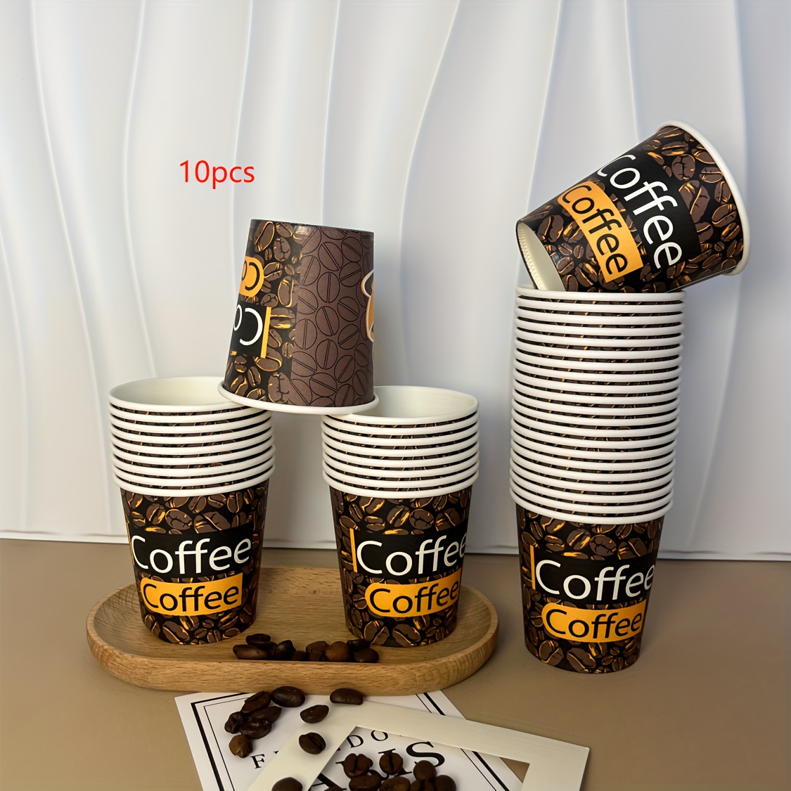 Image of 10/50pcs Disposable 6 Oz Paper Cups, Espresso Cups, Household And Commercial Anti-scald Drinking Cups, Tea Cups, Coffee Cups, Beverage Cups