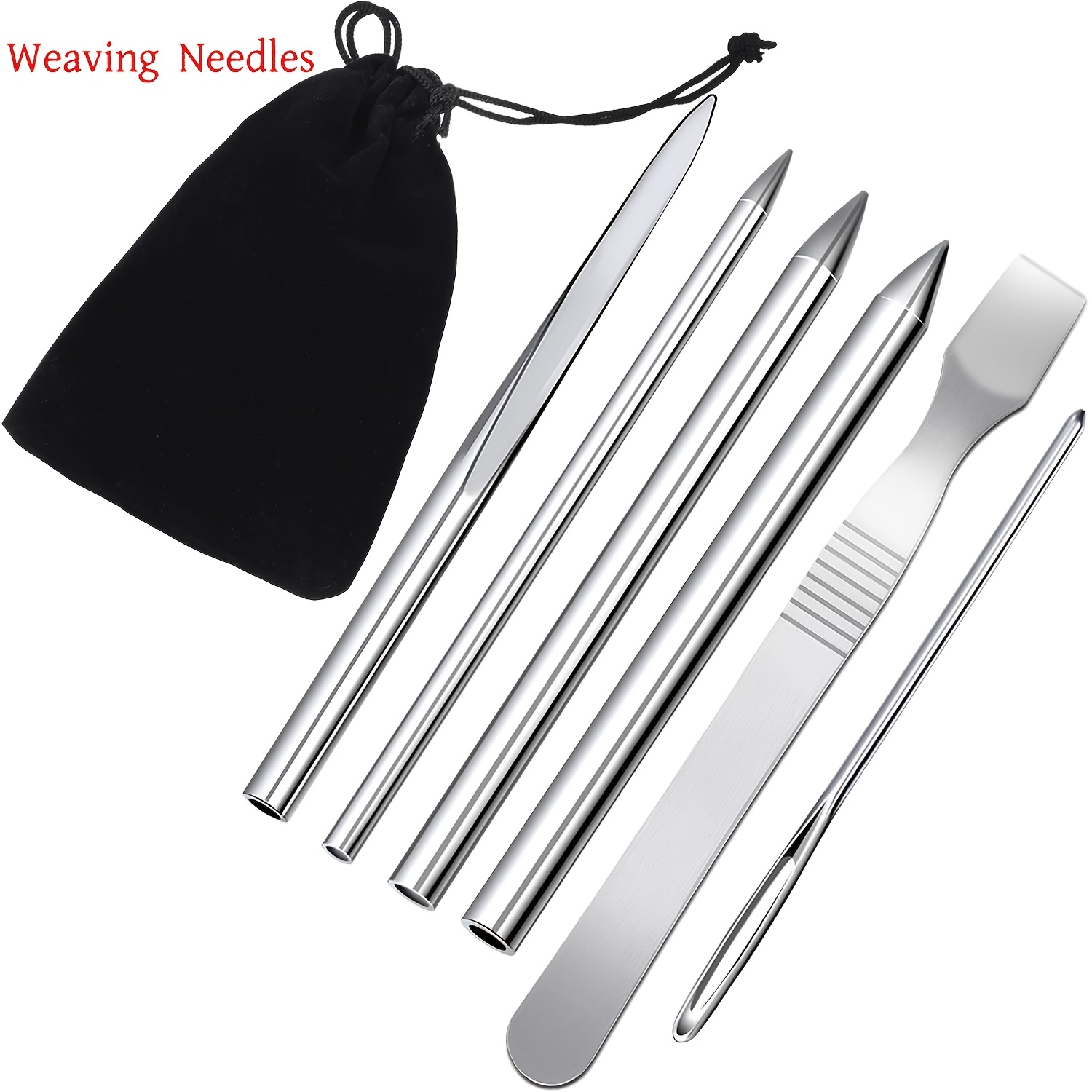 

6 Pieces Paracord Stitching Set 6 Sizes Paracord Fid Lacing Stitching Needles Paracord Smoothing Tool Lacing Leathercraft Needle For Paracord, Silvery