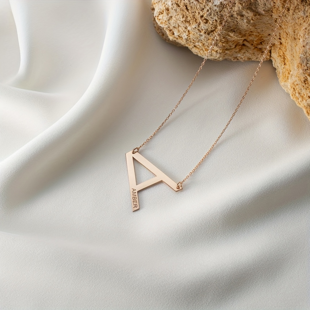 Customized Classic Name Necklace with 26 Letters, Gift for Her