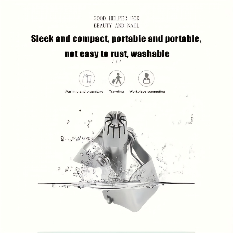 温和的护理 | 男士不锈钢手动鼻毛修剪器 - 特点是精密的旋转机械，人体工程学设计，包括清洁刷，可洗，未使用电池 商品详情 8