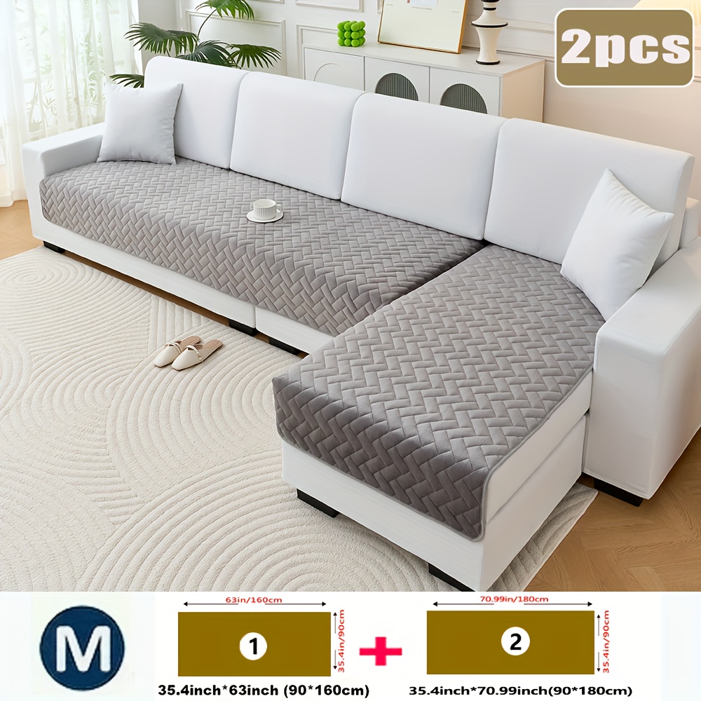 E-shop Eine zweiteilige Flanell-Sofabezug mit einem bohemischen geometrischen Design - Hergestellt aus rutschfestem, tierfreundlichem Polyester, ideal