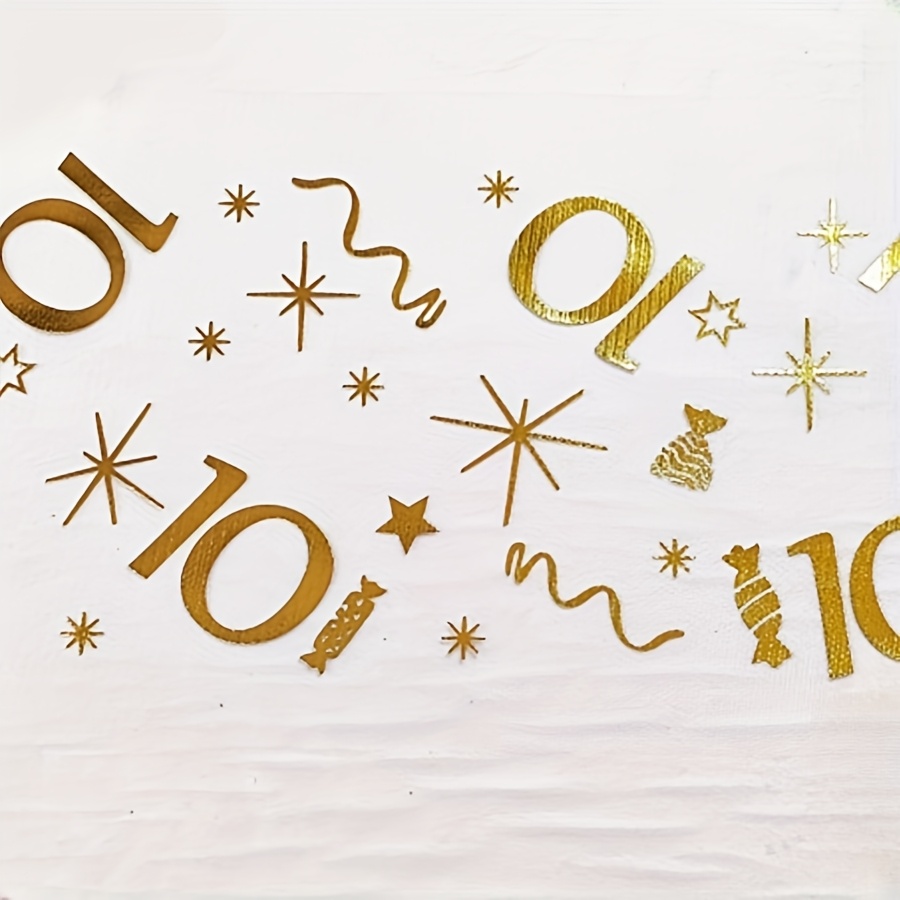 E-shop 10. Geburtstag Tischflagge, goldene funkelnde Tischdecke, für Jubiläen, Zusammenkünfte, Partys, Hochzeiten, Feiertage und