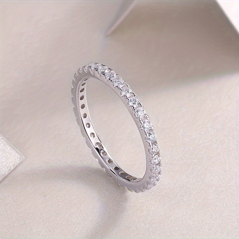 

Moissanite Ring, 925 Sterling Silver & Plated, Men's, Women's, Wedding Ring, Perfect Unisex Gift For Everyday & Milestones