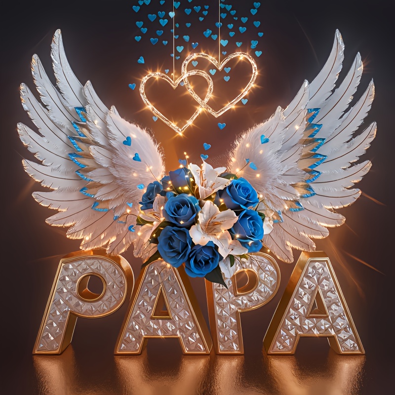 Image of Wings Papa Diamond Painting Kit, Diamond Painting Set That Stimulates Mosaic Art Crafts, Suitable For Home Decoration, Holiday Party Decor, And Makes A Perfect Handmade Gift
